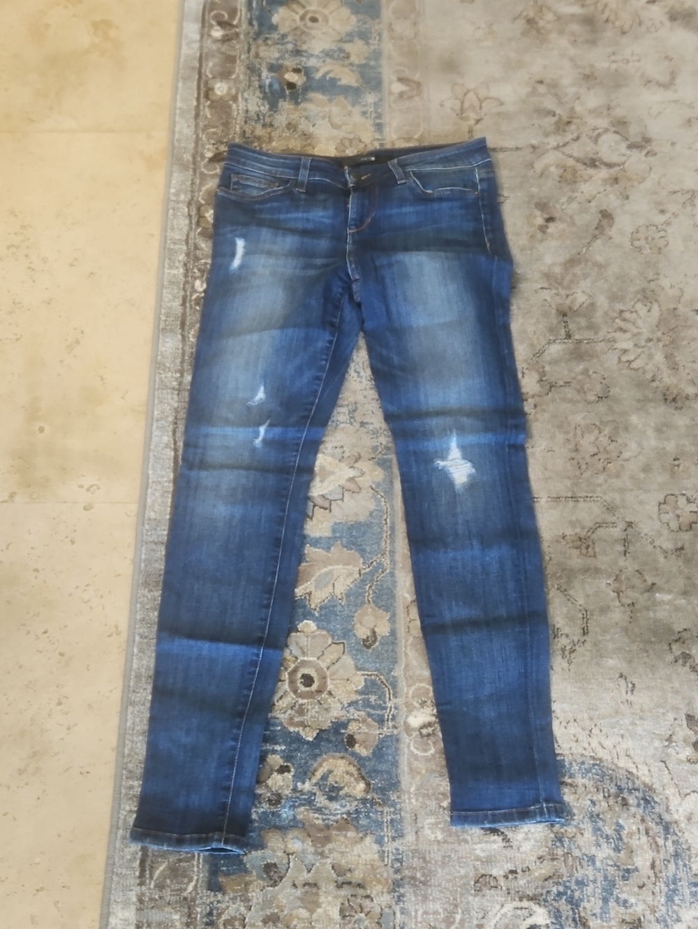 Joe's Jeans Women's Distressed Deep Blue Skinny Jeans